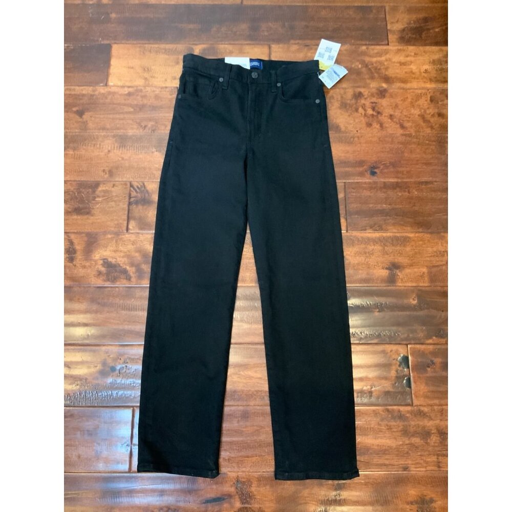 Citizens Of Humanity Black Denim Caia Straight Leg Jeans NWT $228, Size 25